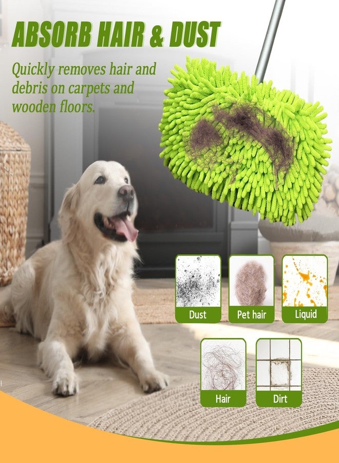 SureOBliss 2PCS Reusable Dry Sweeping Cloths Compatible with Swiffer Sweeper Mop,Reusable Microfiber Mop Pads for Swiffer,Replacement Wet Mopping Pad Refills & Washable Dry Sweeping Cloths for Floor Cleaning - Image 5